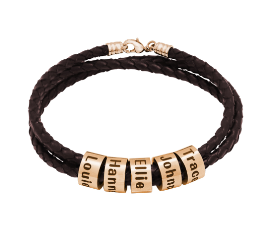European And American Braided Beaded Bracelet Men's DIY Custom Letters European And American Braided Beaded Bracelet Men's DIY Custom Letters